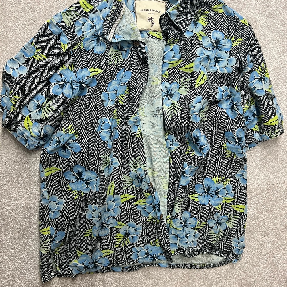 Island Republic Blue‎ Floral Shirt